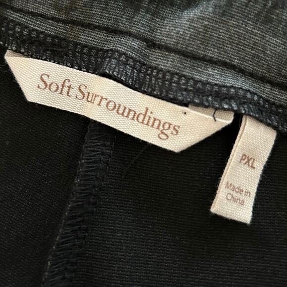 💓sold💓not for sale💓Soft Surroundings Women Floral Pull On Stretch Pant Green Mat - Picture 4 of 6